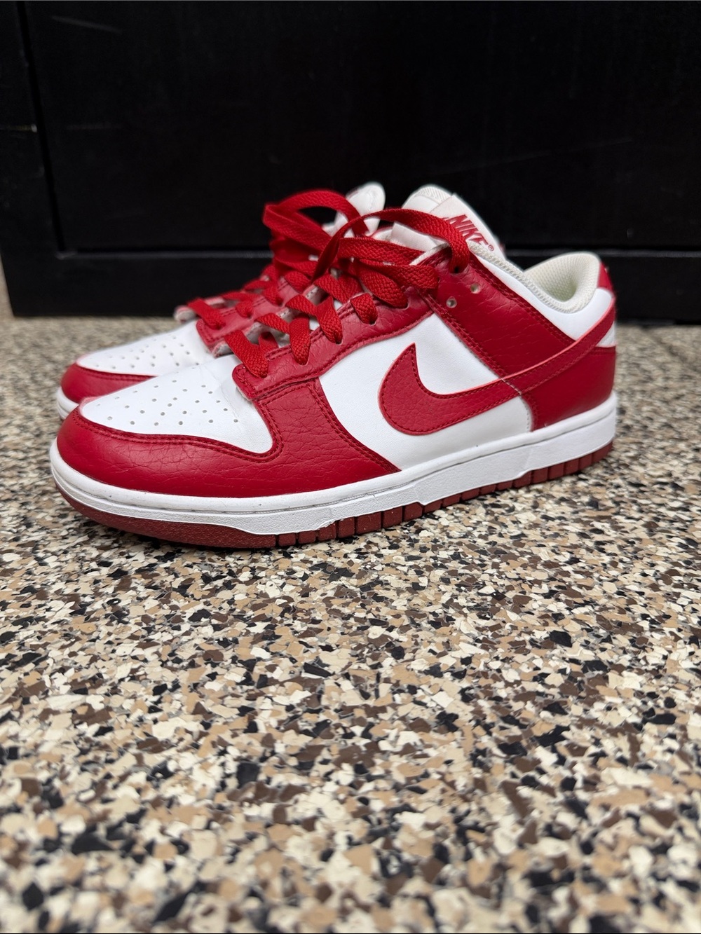 Nike Dunk Low White and Gym Red Brand New